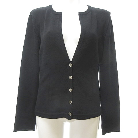 フォクシー FOXEY シェイプルック カーディガン ニット 長袖 黒 42  