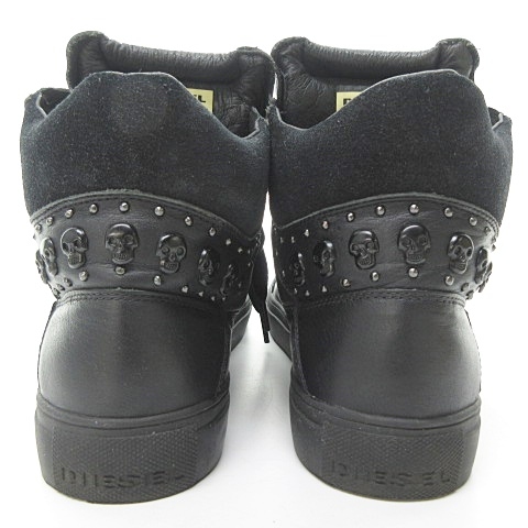 DIESEL CLAW-KINGハイカットスニーカー オールブラック スカル ディーゼル DIESEL CLAW-KING ハイカット スニーカー ドクロ スカル
