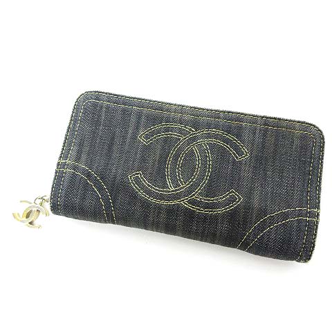 シャネル CHANEL A31990 スパークリング デニム ココマーク 長財布 