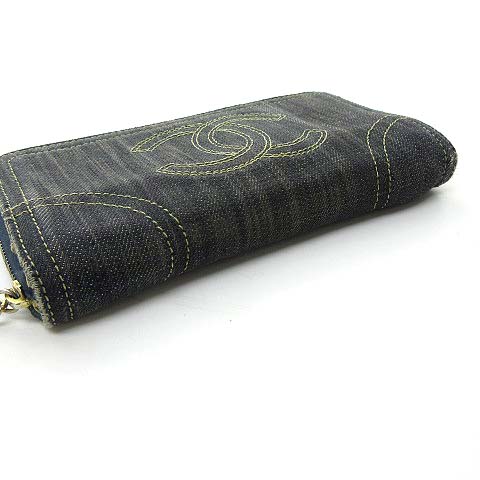 シャネル CHANEL A31990 スパークリング デニム ココマーク 長財布  