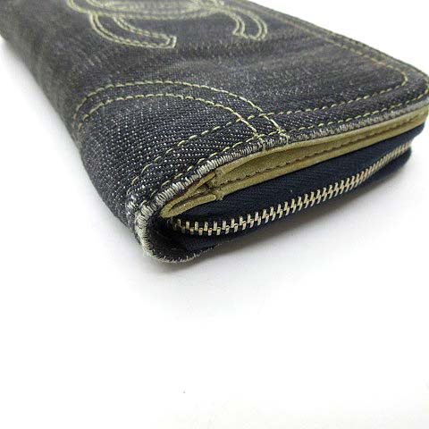 シャネル CHANEL A31990 スパークリング デニム ココマーク 長財布  