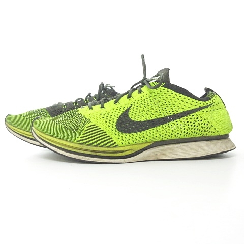 ナイキ Nike 721 Flyknit Racer Volt Black Sequoia フライニット レーサー スニーカー ランニング シューズ 緑 グリーン系 27 0803 メンズ 023 ベクトルパーク