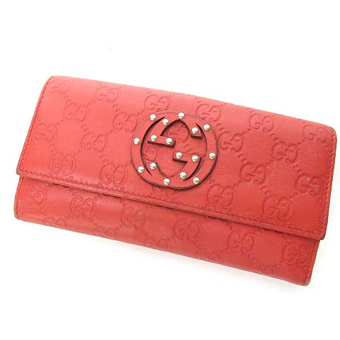 グッチ GUCCI 231843-0416 インターロッキング GG シマ レザー Wホック  