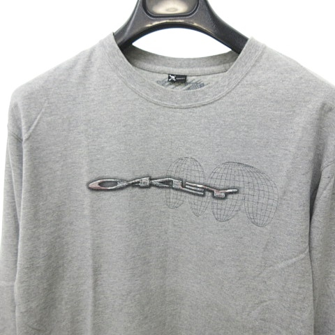 オークリー OAKLEY Tシャツ ロンT カットソー 長袖 コットン グレー M 