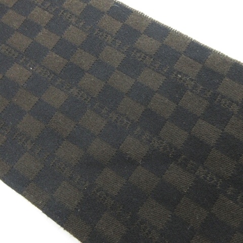 フェンディ FENDI マフラー ストール ウール チェック柄 国内正規品 茶