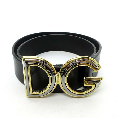 ドルチェ&ガッバーナ ドルガバ DOLCE&GABBANA DG ロゴバックル レザー 