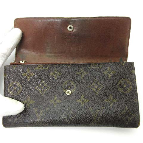 定番 美品 ルイヴィトン モノグラム 長財布 ポルトモネクレディ 本物 LOUIS VUITTON ルイ ヴィトン 長財布 ファスナー付き長財布