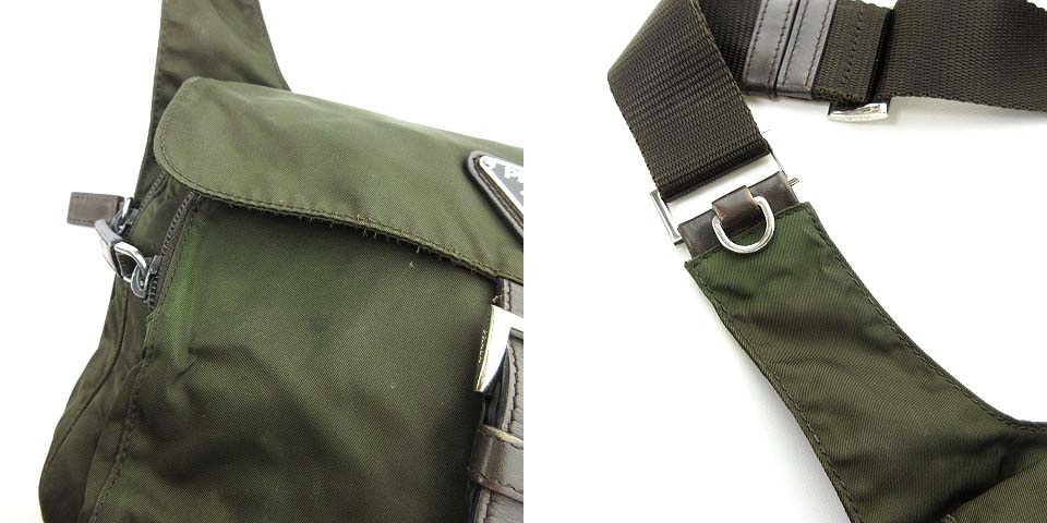 PRADA ナイロン　ショルダーバッグ　シミあり　難あり　グリーン 楽天市場】プラダ ナイロン ショルダーバッグ（カラーグリーン