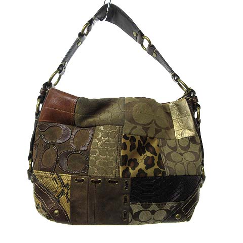 コーチ COACH 11496 異素材 パッチワーク スエード レザー 