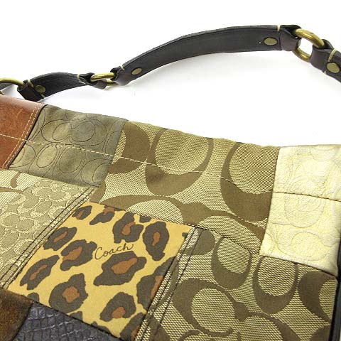コーチ COACH 11496 異素材 パッチワーク スエード レザー 