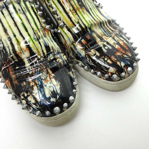 クリスチャンルブタン Christian louboutin パテント エナメル 総柄 