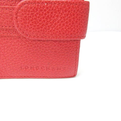 ロンシャン LONGCHAMP 二つ折り財布 ウォレット レザー シルバー