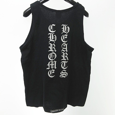 クロムハーツ CHROME HEARTS タンクトップ ロゴプリント 黒 M 0123  