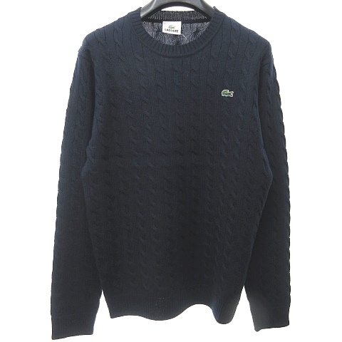 未使用品 ラコステ LACOSTE AH470EL ケーブル ニット セーター 長袖 