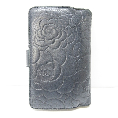 シャネル CHANEL カメリア 二つ折り財布 ウォレット ココマーク レザー