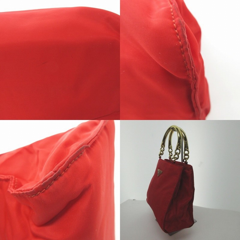 プラダ PRADA ハンドバッグ ショルダー トート バッグ ゴールド