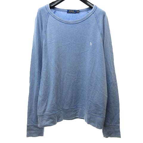 ポロ ラルフローレン Polo Ralph Lauren スウェット ラグラン Tシャツ カットソー 長袖 青 ブルー L 0317 メンズ 023 ベクトルパーク