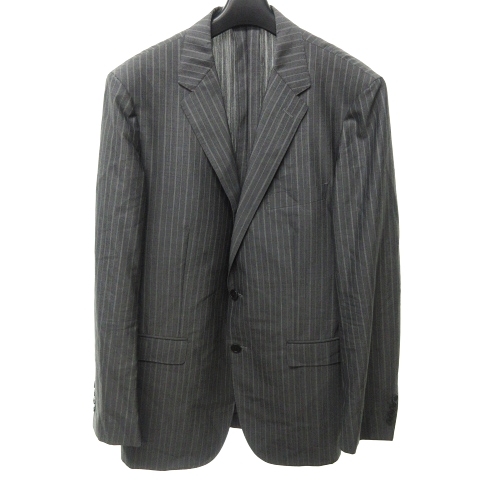 ユナイテッドアローズ United Arrows テーラードジャケット ブレザー ストライプ ウール 春夏 2b 灰 グレー 50 Xl 0401 メンズ 023 ベクトルパーク