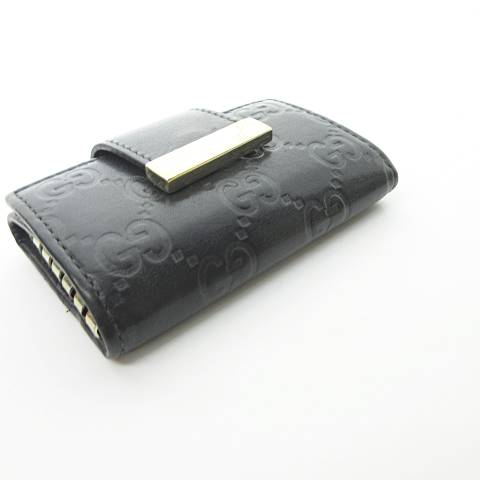 グッチ GUCCI 212098 シマ レザー エンボス 型押し 6連 キー