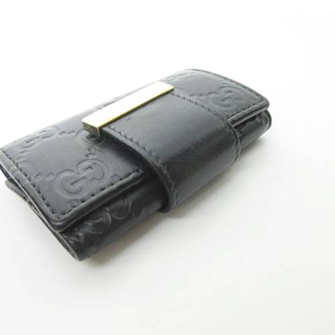 グッチ GUCCI 212098 シマ レザー エンボス 型押し 6連 キー