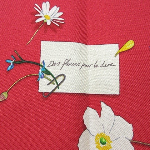 エルメス　スカーフ　Des fleurs pour le dire（花の手紙） エルメススカーフDes fleurs pour le dire（花の手紙）