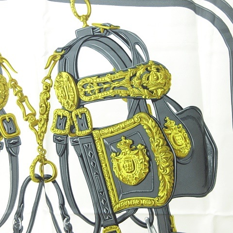 エルメス HERMES カレ90 シルク スカーフ BRIDES de GALA 式典用馬勒
