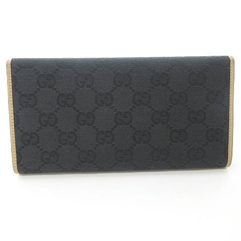 グッチ GUCCI バンブー GGキャンバス 長財布 ロングウォレット 3つ折り 