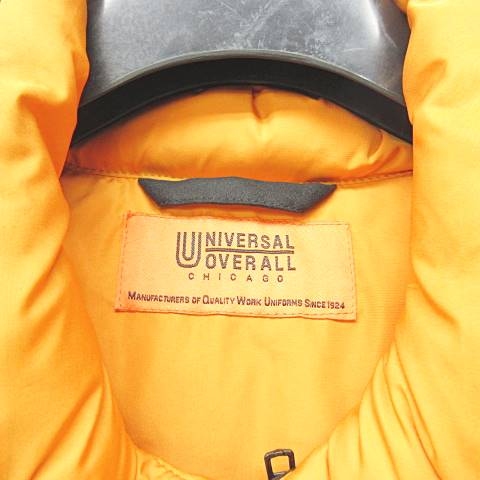 ユニバーサルオーバーオール Universal Overall ショット ダウン ジャケット 黒 オレンジ M 0712 メンズ 023 ベクトルパーク