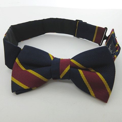 ラルフローレン Ralph Lauren 蝶ネクタイ レジメンタルストライプ Hand Made 日本製 シルク 紺 赤茶 05 メンズ 023 ベクトルパーク