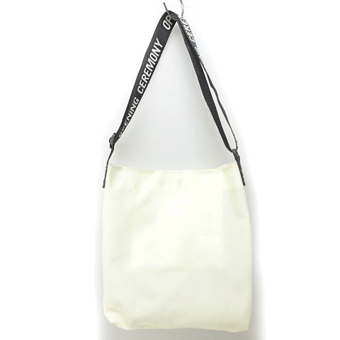 オープニングセレモニー Opening Ceremony ショルダーバッグ ビニールバッグ ロゴ 刺繍 クロスボディ ベージュ 系 Rrr 0805 レディース 023 ベクトルパーク