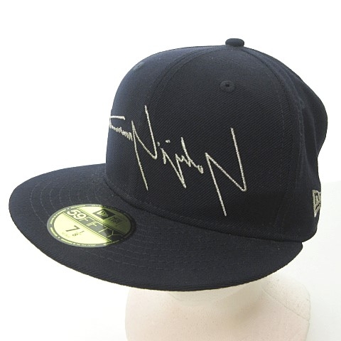 ニューエラ New Era ヨウジヤマモト Yohji Yamamoto 別注 コラボ 反転ロゴ キャップ 帽子 紺 ネイビー 7 1 8 56 8 0808 メンズ レディース 023 ベクトルパーク