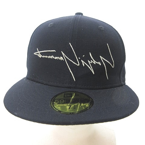 ニューエラ New Era ヨウジヤマモト Yohji Yamamoto 別注 コラボ 反転ロゴ キャップ 帽子 紺 ネイビー 7 1 8 56 8 0808 メンズ レディース 023 ベクトルパーク
