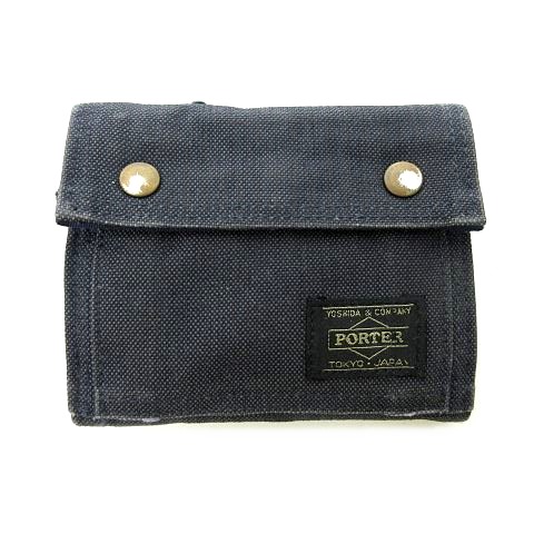 ポーター PORTER スモーキー 財布 三つ折り ウォレット 紺 ネイビー 