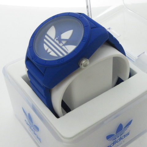 アディダスオリジナルス Adidas Originals クォーツ 腕時計 ラバーバンド 稼働品 トレフォイル Adh6169 青 ブルー Nvw 05 メンズ レディース 023 ベクトルパーク