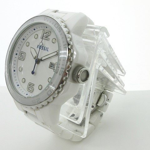 フォッシル FOSSIL CE-5009 セラミック 腕時計 クォーツ 稼働品