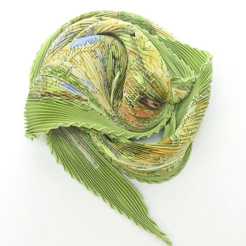エルメス HERMES プリーツ カレ プリセ シルク スカーフ AMAZONIA  
