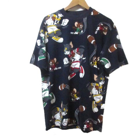 カステルバジャック Castelbajac Tシャツ トムとジェリー 紺 ネイビー カットソー 48 Lサイズ相当 コットン Nst X メンズ 023 ベクトルパーク