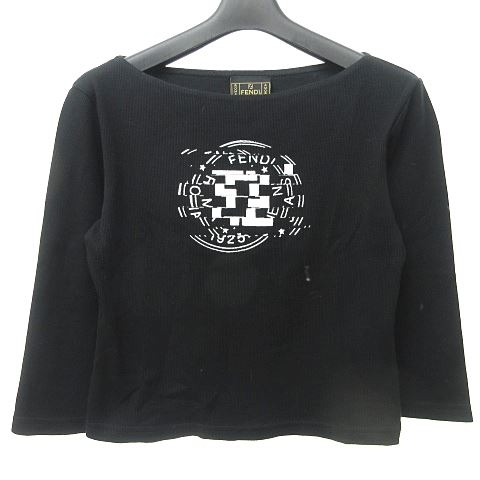 フェンディ FENDI カットソー Tシャツ リブニット 7分袖 