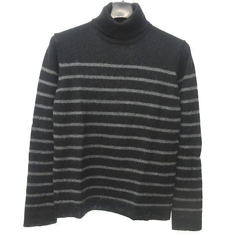 ジャンポールゴルチエ オム Jean Paul Gaultier Homme ニット セーター カットソー ボーダー タートルネック アルパカ 黒 グレー 0922 48 0922 Nst メンズ 023 ベクトルパーク