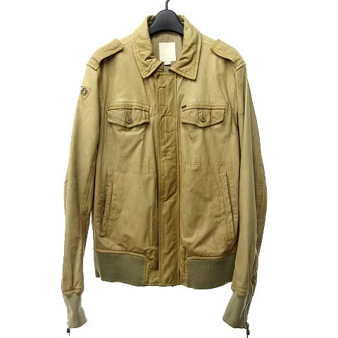 ディーゼル DIESEL ミリタリー風 M-65風 レザー ジャケット ライダース 