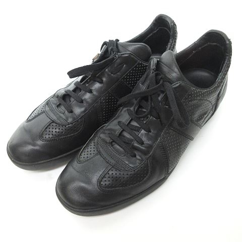 ディオールオム Dior HOMME スニーカー パンチング レザー ブラック 黒 