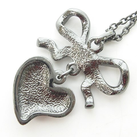 ヴィヴィアンウエストウッド Vivienne Westwood ネックレス ペンダント ハート リボン オーブ ストーン シルバー レッド 赤 1029 023 ベクトルパーク