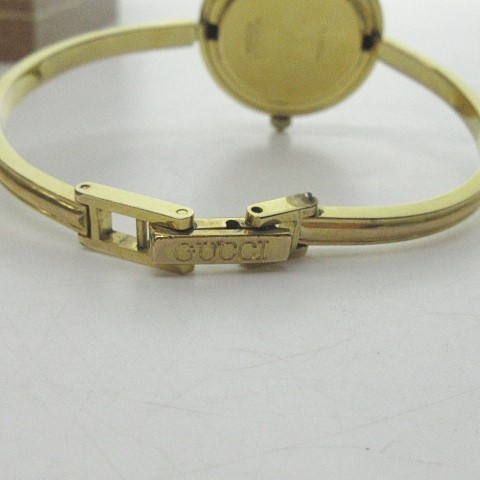 グッチ　チェンジベゼル　レディース　バングル　シェリーライン　腕時計　ゴールド グッチ GUCCI チェンジベゼル バングル ウォッチ 1100-L 腕時計