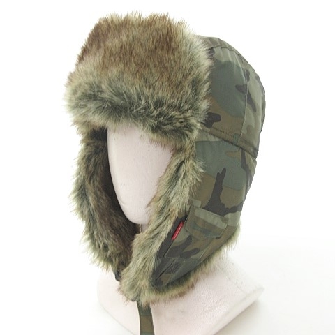 シュプリーム Supreme 18aw 帽子 Reflective Camo Trooper カモフラ 迷彩 ファーキャップ ハット トルーパー カーキ 1115 メンズ 023 ベクトルパーク