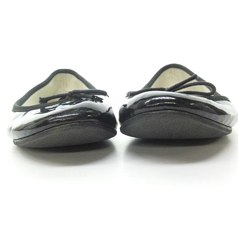 Repetto バレエシューズ エナメル 371/2 黒 Repetto 黒 バレエシューズ エナメル 371/2
