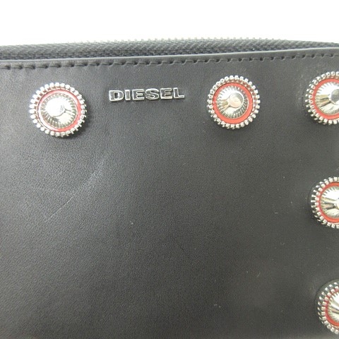 ディーゼル DIESEL 二つ折り財布 ラウンドファスナー スタッズ