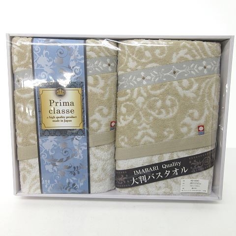未使用品 今治タオル 大判バスタオル 2ｐ セット ｐｂ 6030 70cm 130cm 白 ベージュ 1222 その他 023 ベクトルパーク
