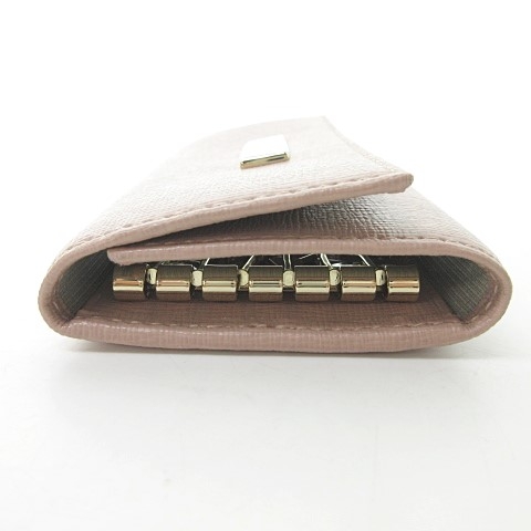 FURLA ピンクベージュ レザー キーケース 最新モデル 【新品