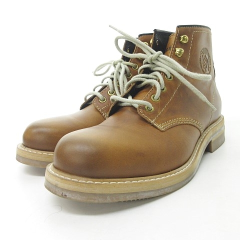 ディーゼル DIESEL ショートブーツ レースアップ レザー キャメル 茶系  