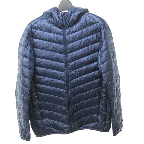 ユニクロ Uniqlo 美品 ウルトラライトダウン ダウンジャケット フーディジップアップ パープル 紫 M 1212 メンズ 023 ベクトルパーク
